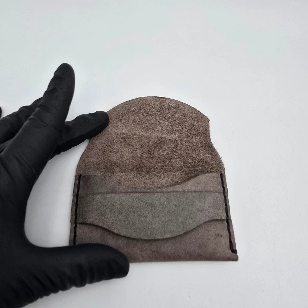 Eleven 10 Leathers Handmade‎ Distressed Brown Leather Card Holder Wallet